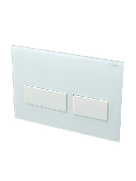 LUX-GB-2-BIO Кнопка смыва CEZARES LUX, Белое стекло, белый матовый — фото 3