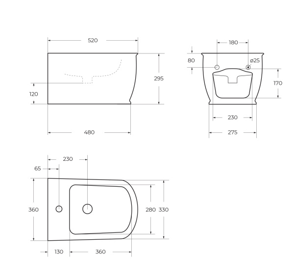 Биде подвесное BelBagno PRADO BB10150BH