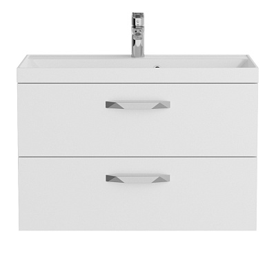 Тумба с раковиной подвесная BelBagno AURORA 80 Bianco Lucido, раковина белая