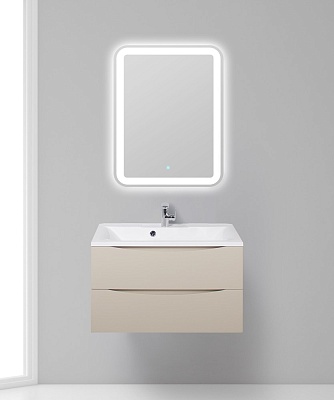 Тумба с раковиной подвесная BelBagno MARINO 80 Crema Opaco, раковина белая