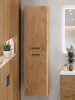 Шкаф подвесной BelBagno DUE-1500-2A-SC-RN-P Rovere Nature, ручки - Матовый атласный никель