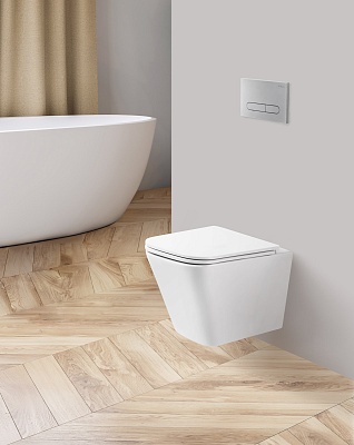 Унитаз подвесной безободковый с сиденьем BelBagno ARDENTE-R BB520CHR/SC