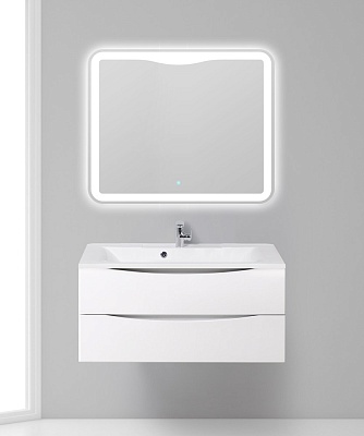 Тумба с раковиной подвесная BelBagno MARINO 100 Bianco Lucido, раковина белая