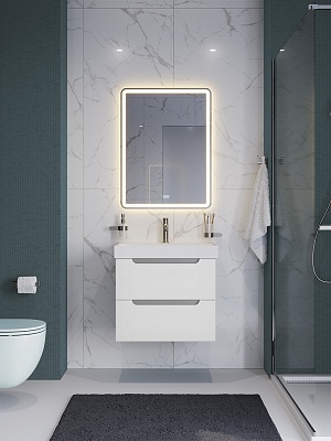 Тумба с раковиной подвесная BelBagno ЭТНА (ETNA) 60 Белый Матовый, раковина BB-8078-60