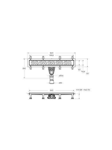Душевой лоток CEZARES ДВИЖЕНИЕ (SLIDER) SLIDER-LD-60-Cr