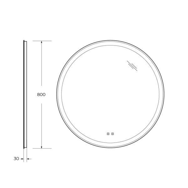 Зеркало BelBagno SPC-RNG-800-LED-TCH-SND