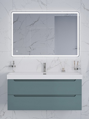 Тумба с раковиной подвесная BelBagno ЭТНА (ETNA) 120 Голубой Матовый, раковина BB-8078-120