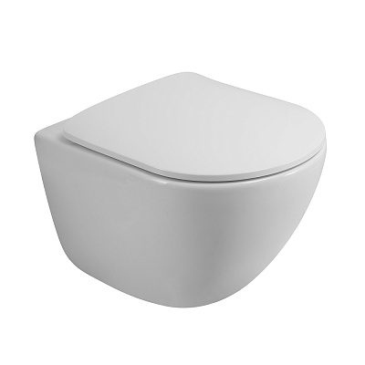 Унитаз подвесной безободковый BelBagno AMANDA BB051CHR с сиденьем BB051-2SC
