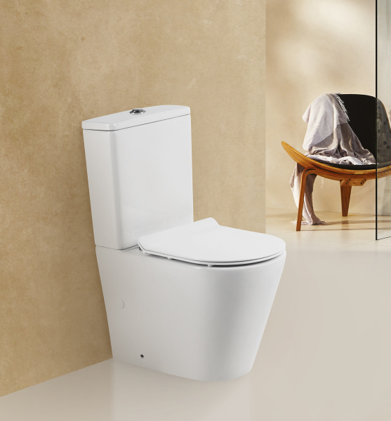 Унитаз-компакт безободковый BelBagno FLAY-R BB2149CPR с сиденьем BB2111SC