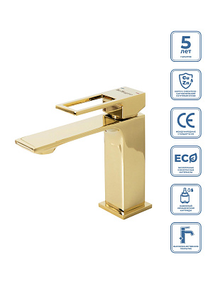Смеситель для раковины BelBagno LUCE LUC-LVM-ORO