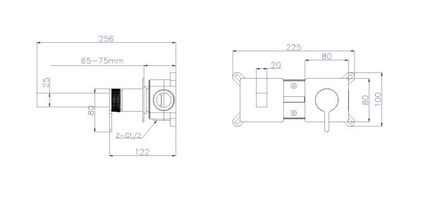 Встраиваемый смеситель для раковины BelBagno DELTA DEL2.0-BLVM-GM-W0