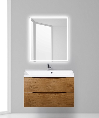 Тумба с раковиной подвесная BelBagno MARINO 90 Rovere Nature, раковина белая