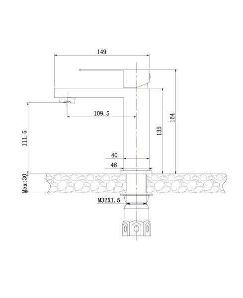 Смеситель для раковины BelBagno KRAFT-LVM-IN-W0