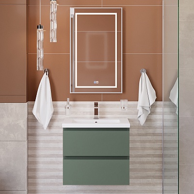 Тумба с раковиной подвесная BelBagno СТРУКТУРА (KRAFT) 60 Еловый Матовый, раковина BB-8070-60