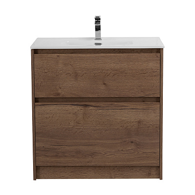 Тумба с раковиной напольная BelBagno KRAFT 39 70 Rovere Tabacco, раковина белая