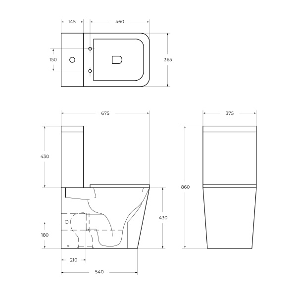 Унитаз-компакт безободковый c cиденьем BelBagno ARDENTE-R BB02093CPR/SC