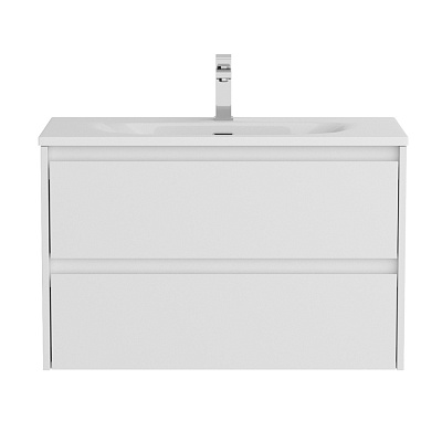 Тумба с раковиной подвесная BelBagno KRAFT 39 80 Bianco Opaco, раковина белая BB-8099-3-80