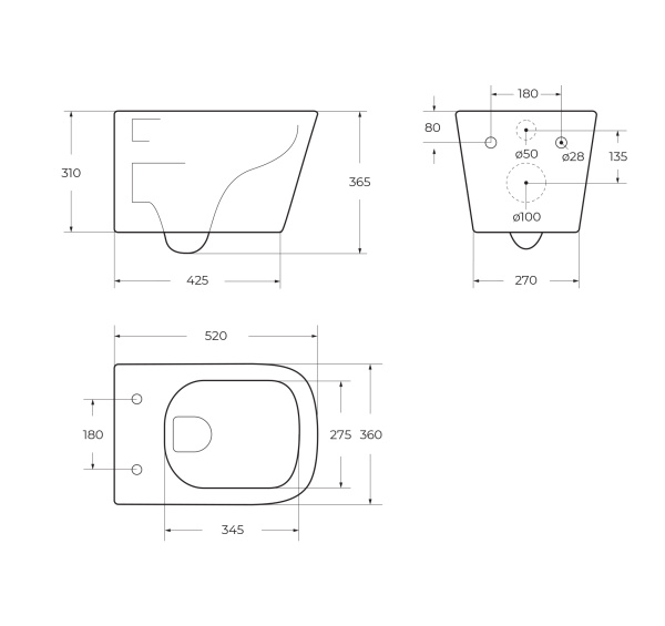 Унитаз подвесной безободковый BelBagno ARDENTE-C BB3202CHR-MB с сиденьем BB3202SC-MB