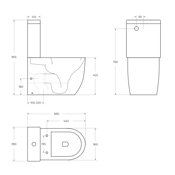 Унитаз-компакт безободковый BelBagno SFERA-R BB2141CPR с сиденьем BB2111SC