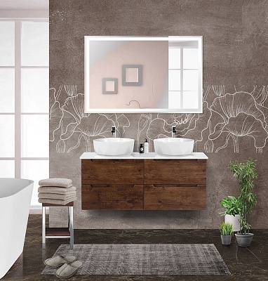 Тумбы со столешницей подвесная BelBagno ETNA 120 Rovere Moro