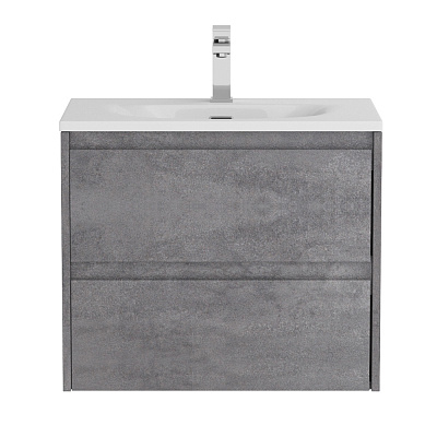 Тумба с раковиной подвесная BelBagno KRAFT 39 60 Cemento Grigio, раковина белая BB-8099-3-60