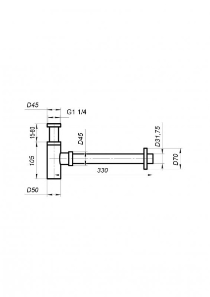 Сифон для раковины BelBagno BB-SMT2-GM