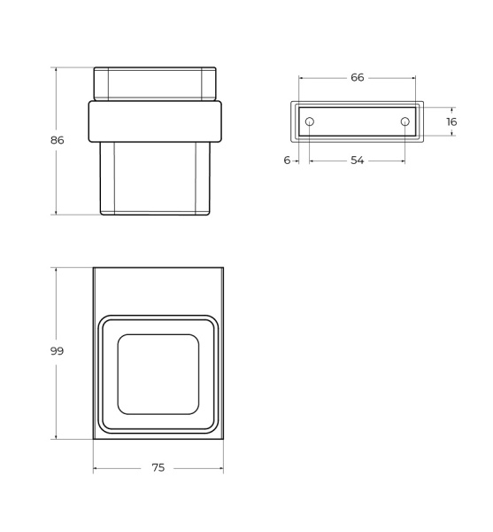 Стакан подвесной CEZARES SLIDER-TUMS-IN