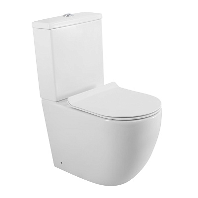 Унитаз-компакт безободковый BelBagno AMANDA BB051CPR с сиденьем BB076SC