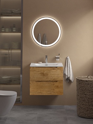 Тумба с раковиной подвесная BelBagno ETNA 39 70 Rovere Nature, раковина белая BB-8099-3-70