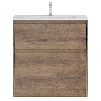 Тумба с раковиной напольная BelBagno KRAFT 39 80 Rovere Tabacco, раковина белая BB-8099-3-80