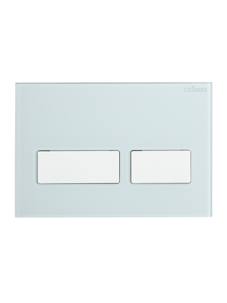 CEZARES LUX-GB-2-BIO Кнопка смыва CEZARES LUX, Белое стекло, белый матовый