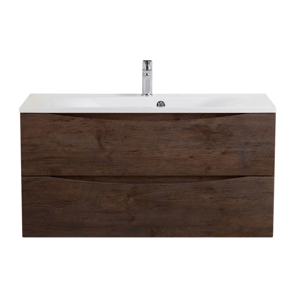 Тумба с раковиной подвесная BelBagno MARINO 100 Rovere Moro, раковина белая BB1000/450-LV-MR-FT