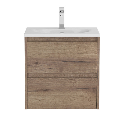 Тумба с раковиной подвесная BelBagno KRAFT 39 50 Rovere Tabacco, раковина белая BB-8099-3-50