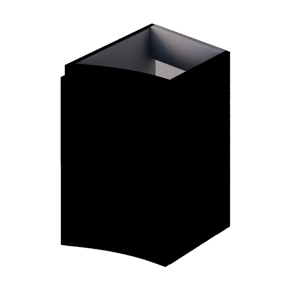 BELBAGNO Шкафчик подвесной с одной распашной створкой, левый МИРАЖ (VAGUE) CEZARES 55284 Nero Opaco