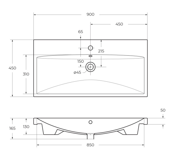 Керамическая раковина BelBagno BB-0323-90-LVB