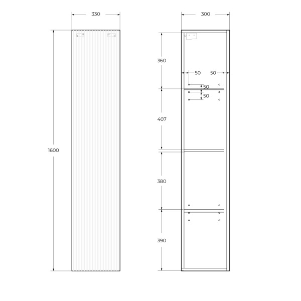 Шкаф подвесной BelBagno UNO-1600-1A-SC-GSO