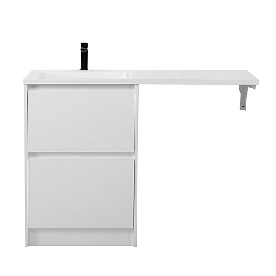 Тумба с раковиной напольная BelBagno KRAFT-LVD 120 Bianco Opaco, раковина белая левая