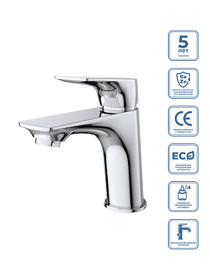 Смеситель для раковины без донного клапана BelBagno MARINO-LVM-CRM-W0
